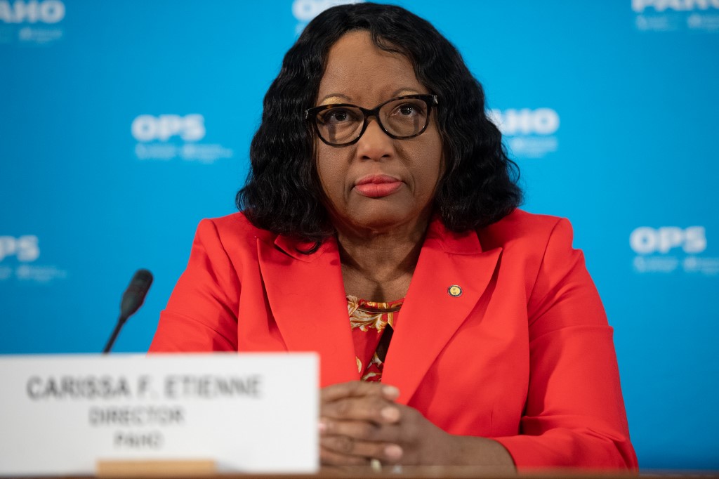 泛美衛生組織(PAHO)負責人艾蒂恩(Carissa Etienne)。 (AFP)