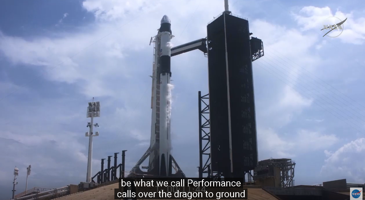 SpaceX成功發射火箭 載美太空人飛往國際太空站(圖取自nasa直播)