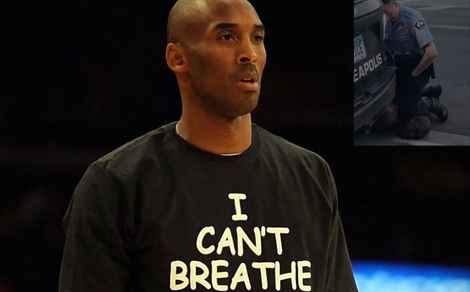 美國職業籃球(NBA)已故球星布萊恩的遺孀凡妮莎分享了一張丈夫生前穿著「我無法呼吸」(I Can't Breathe)T恤的照片。(@VanessaBryant)