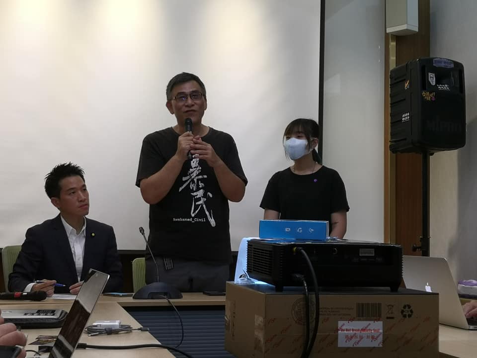 香港反送中週年，「與理同暴」社團舉辦「千里送家書」特展（劉玉秋攝）