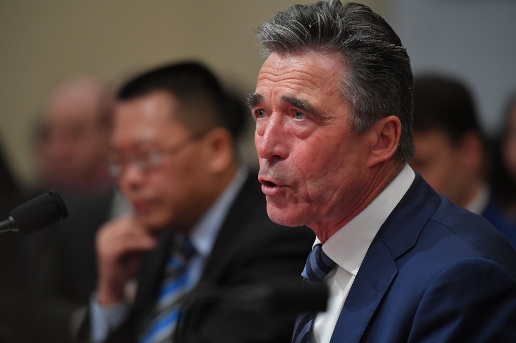 北約前秘書長拉斯穆森(Anders Fogh Rasmussen)。 (檔案照片/AFP)