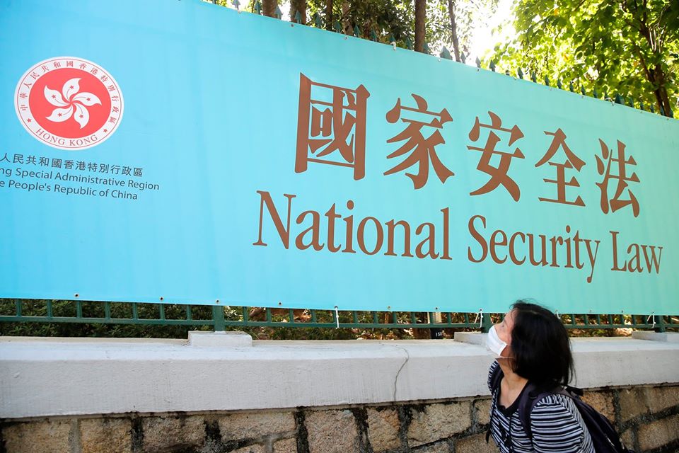 近年國安法在香港全面實施。(美聯社/達志影像)