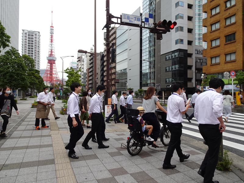 隨著疫情趨緩，日本鬆綁商務人士入境。圖為東京市區。(資料照片/中央社)