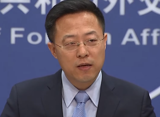 中國外交部發言人趙立堅20日表示，中方決定香港暫停履行港美刑事司法互助協定。(圖擷自YouTube)