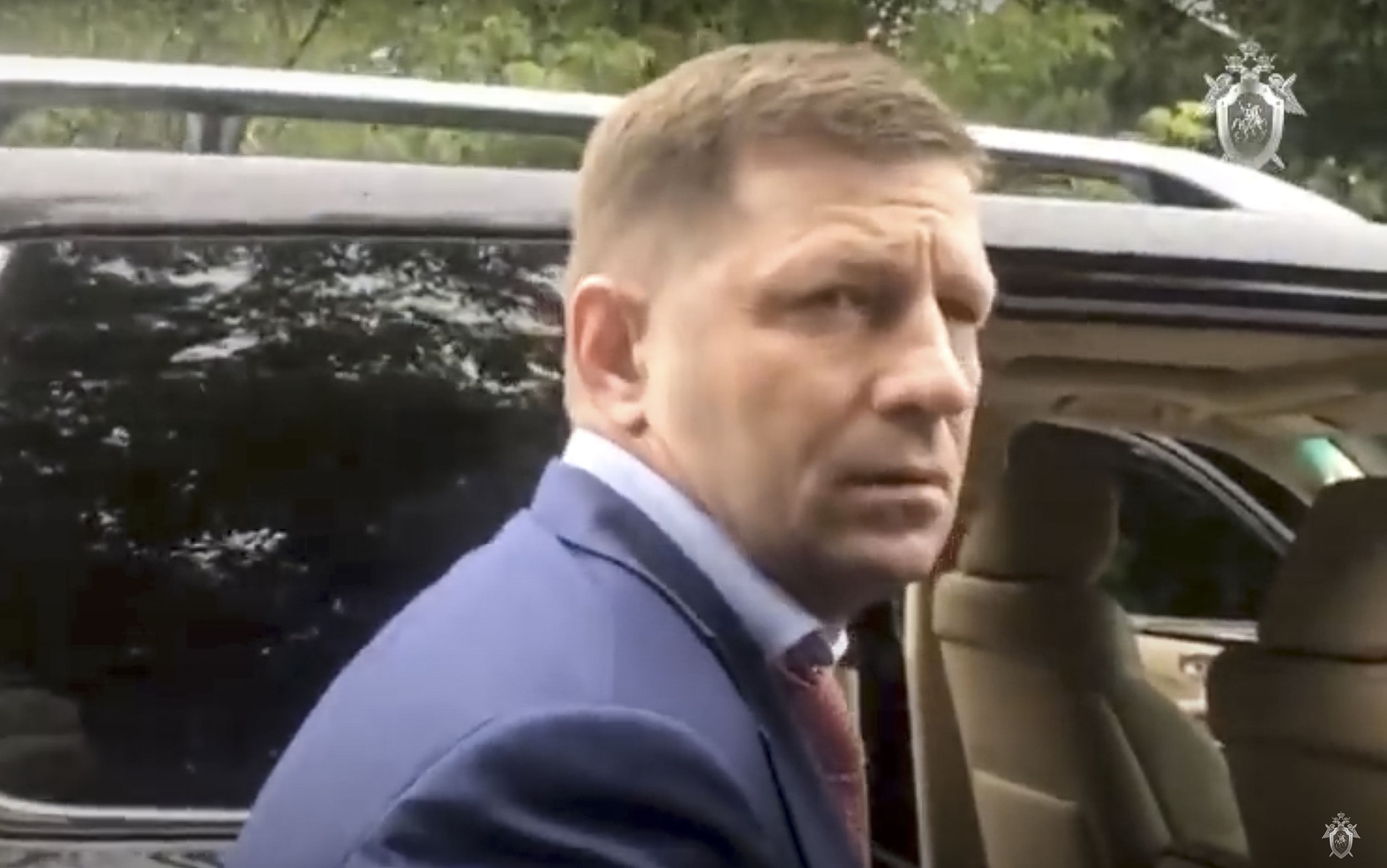 俄羅斯調查人員9日以涉嫌謀殺，逮捕哈巴羅夫斯克邊疆區(Khabarovsk)首長弗格(Sergei Furgal)(圖) 。(美聯社/達志影像)