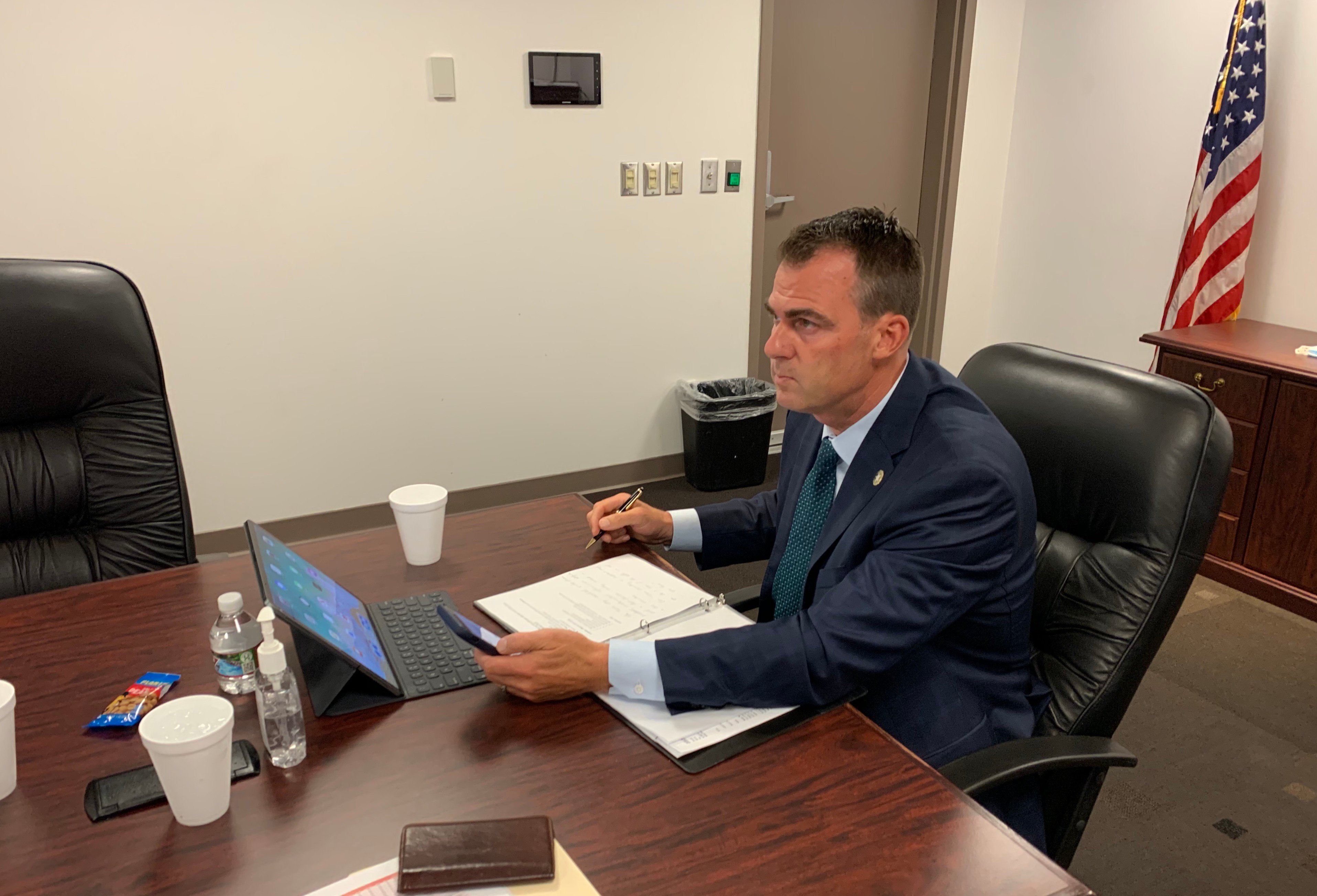美國奧克拉荷馬州州長史提特(Kevin Stitt)。 (圖:史提特推特)