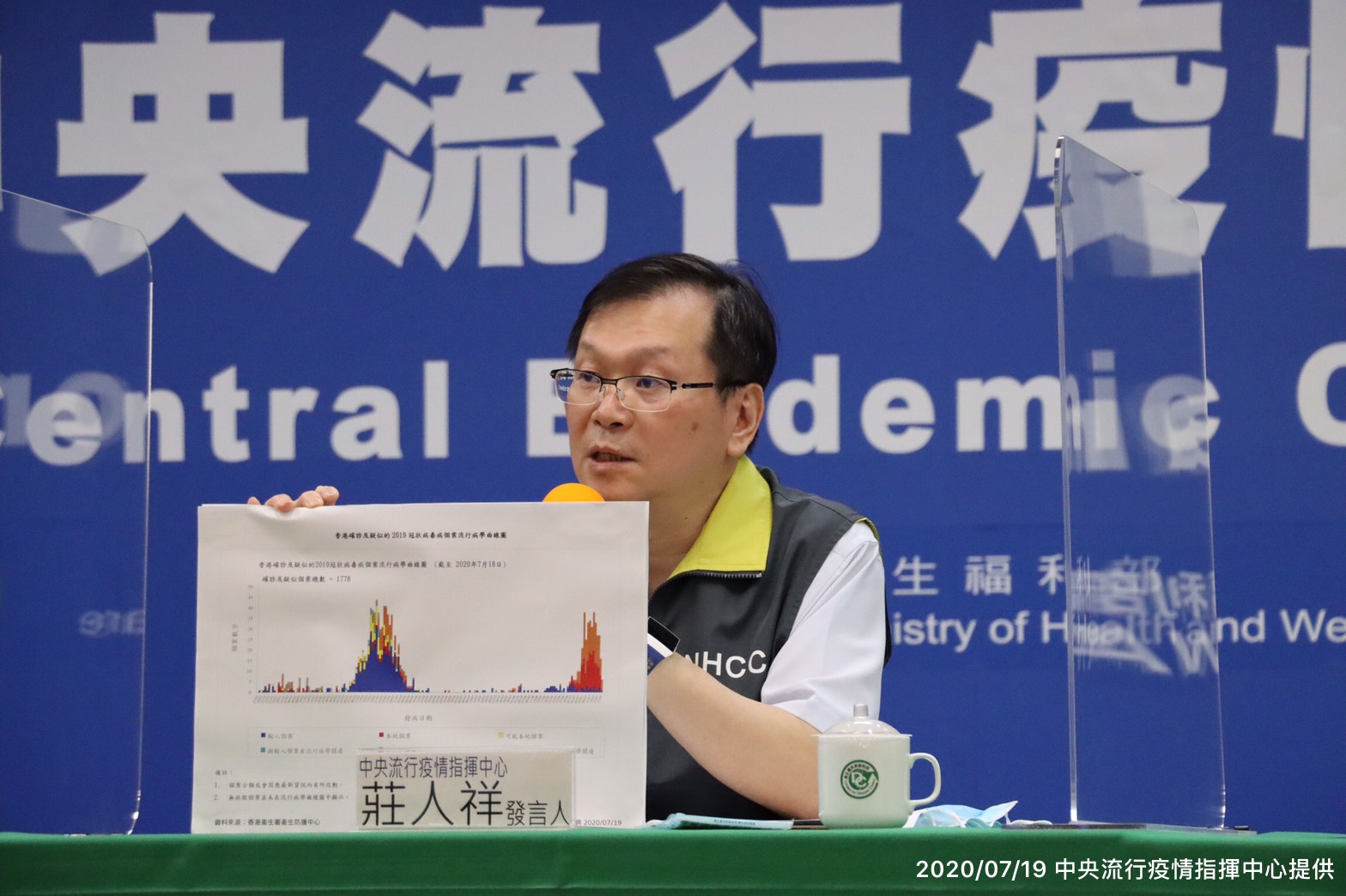 中央流行疫情指揮中心發言人莊人祥。(中央流行疫情指揮中心提供)