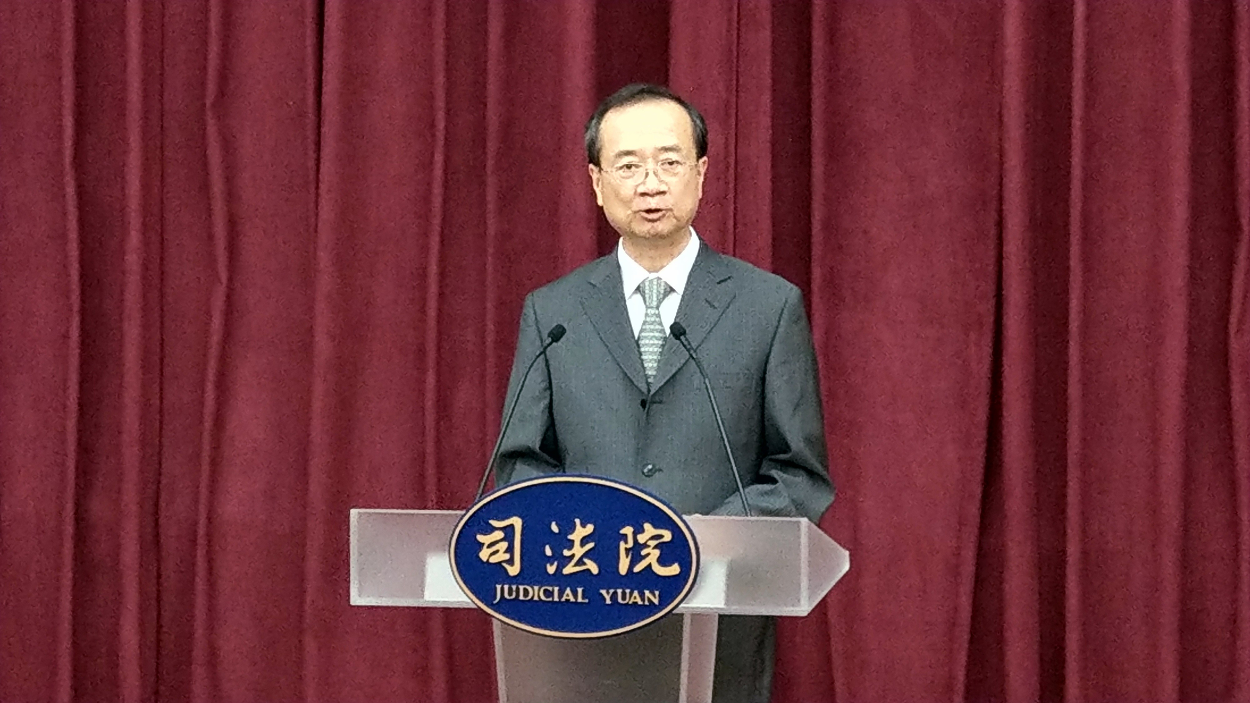 司法院長許宗力強調國民法官制是最合乎國情、符合民眾期待的制度。(歐陽夢萍 攝)