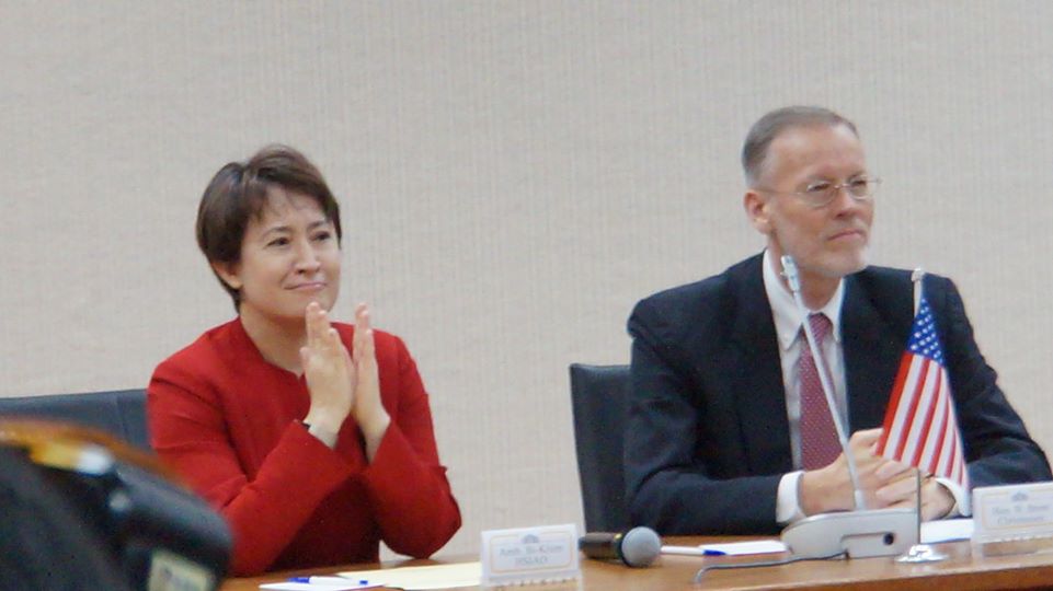 台美國會議員聯誼會20日成立，新任駐美代表蕭美琴、美國在台協會台北辦事處長酈英傑都出席成立大會。(王韋婷攝)