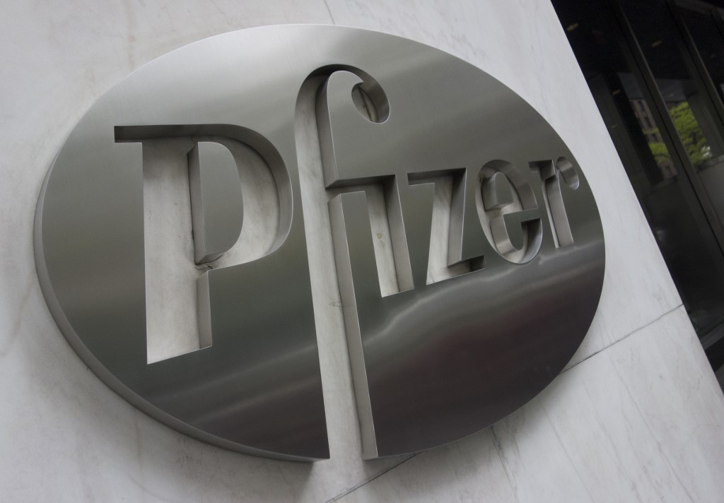 全美最大藥廠輝瑞(Pfizer)。(AFP)