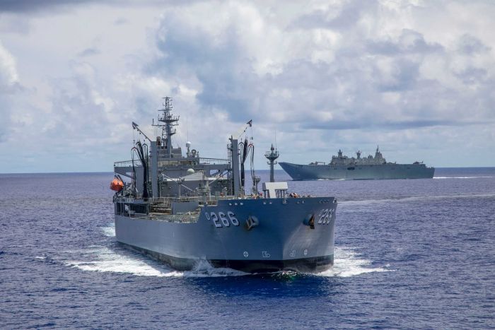 昨日一艘澳洲軍艦通過台海，國防部證實。'澳洲軍艦示意圖。(圖：澳洲國防部)