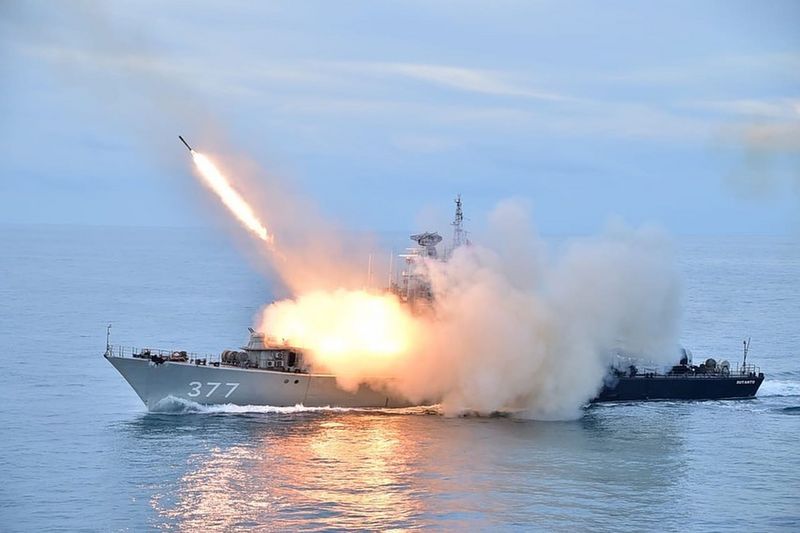 東協南海聯合軍演9月登場，向中國釋放遏止侵略訊號。圖為印尼軍演資料照（印尼海軍新聞組提供）