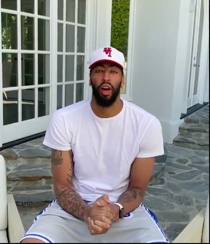 美國職籃NBA洛杉磯湖人隊戴維斯(Anthony Davis)。圖取自Anthony Davis Twitter