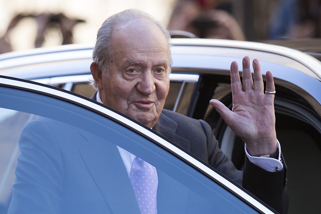 西班牙前國王卡洛斯(Juan Carlos)3日宣布要流亡海外。 (AFP)