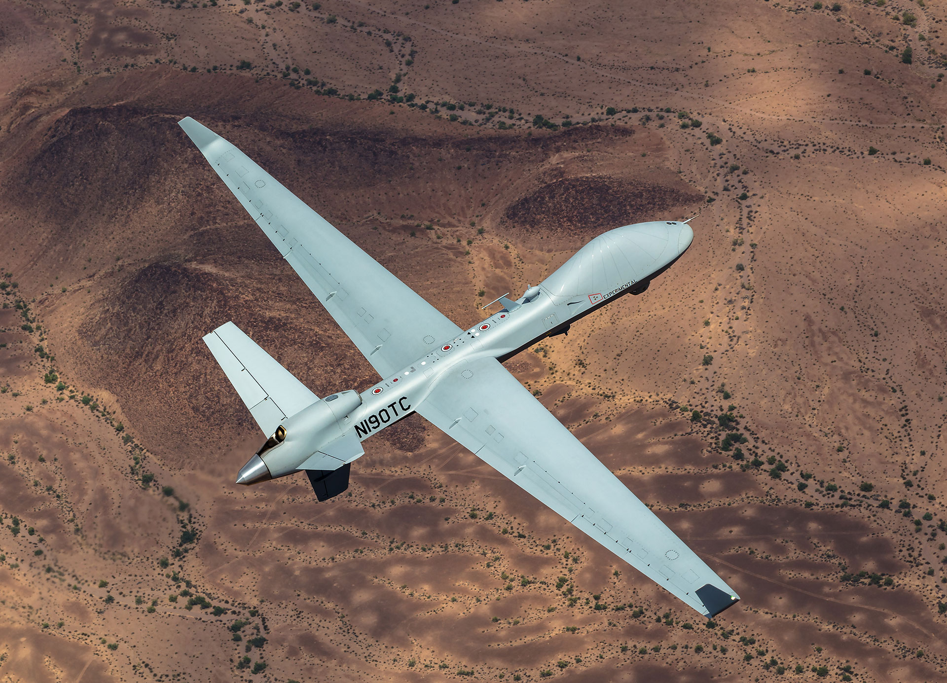 「海上衛士」MQ-9B(SeaGuardian)無人偵察機。(GA航空系統公司網站)
