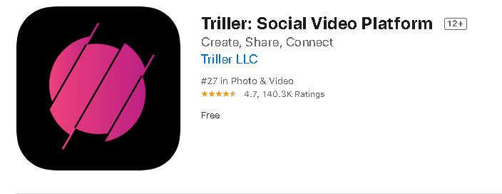 狠踩TikTok 川普找死對頭Triller開帳號(圖取自apple app store)
