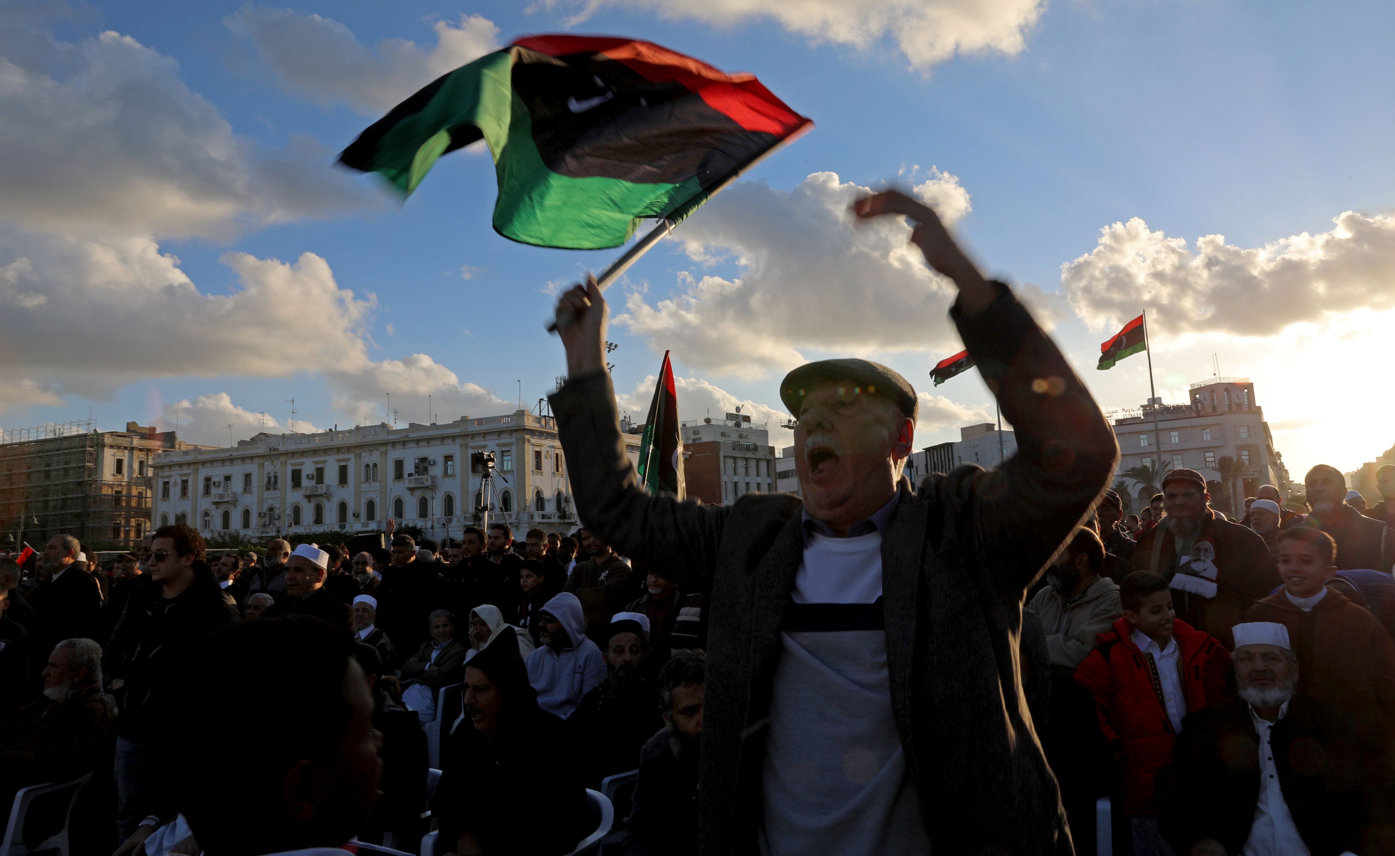 利比亞人在首都的黎波里(Tripoli)舉行示威，抗議生活條件惡化。(資料照片/路透社/達志影像)