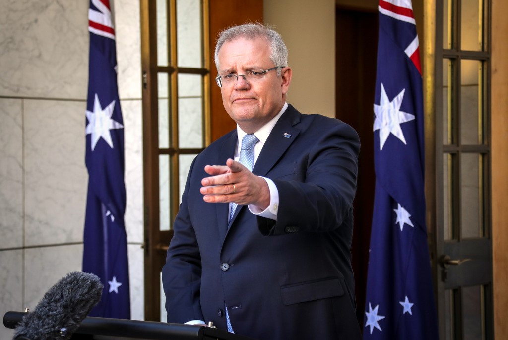澳洲總理莫里森(Scott Morrison)。 (AFP)