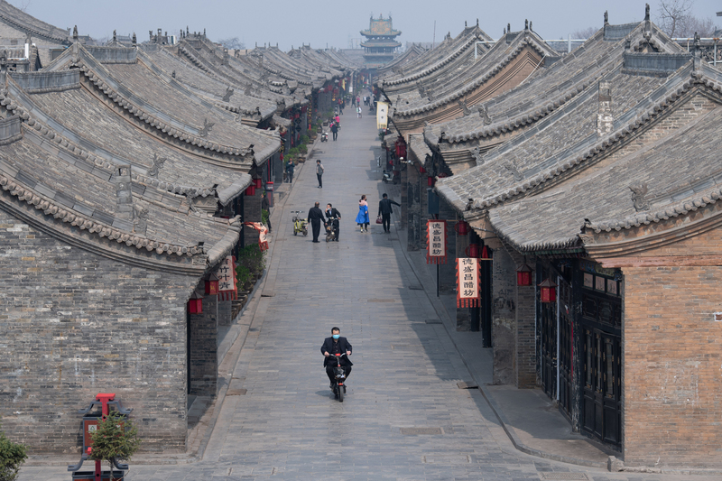 山西平遙古城建於西周宣王時期，被稱為中國保存最為完好的四大古城之一。（圖:中央社檔案照）