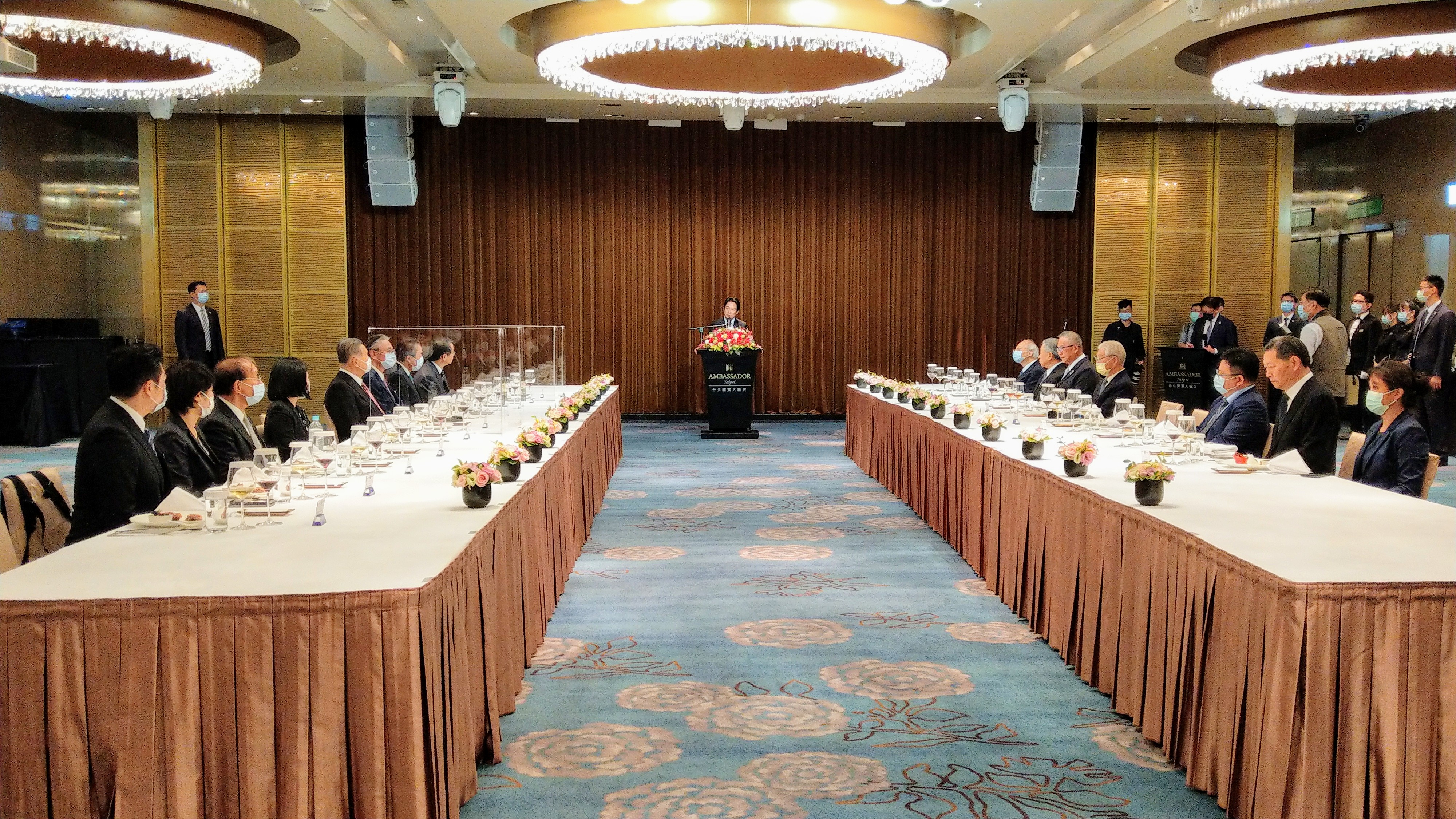 副總統賴清德18日晚間宴請日本前首相森喜朗及訪問團一行。(歐陽夢萍 攝)
