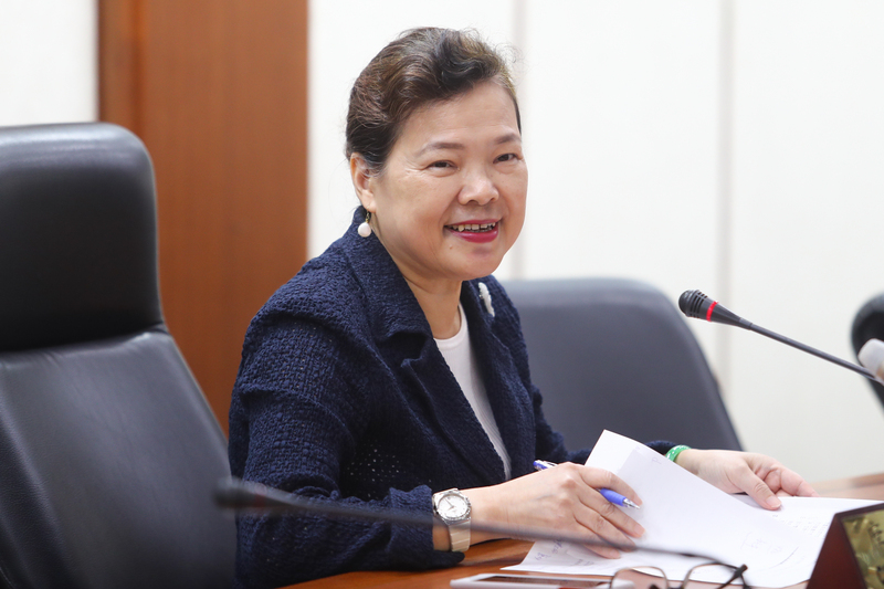 經濟部長王美花（圖）20日召開記者會表示，美國國務次卿柯拉克率團訪台參加故總統李登輝的追思告別禮拜，期間雙方也利用這次機會分享台美經濟議題，為將來的正式對話做準備。(圖：中央社)