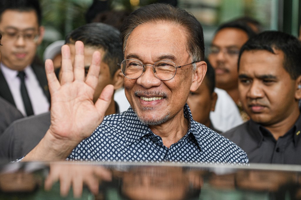 馬來西亞公正黨主席安華(Anwar Ibrahim)。 (AFP)