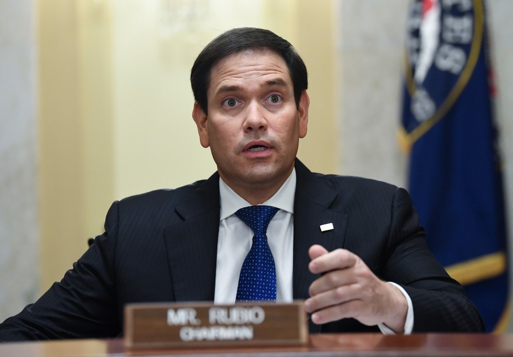 美國聯邦參議員盧比歐(Marco Rubio) 可望出線擔任川普新政府國務卿，但因遭中國制裁，未來如何與中國互動成焦點。資料照片(AFP)