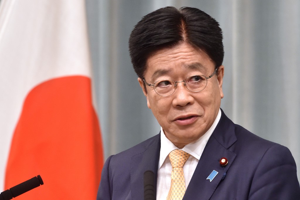 日本內閣官房長官加藤勝信。(AFP)
