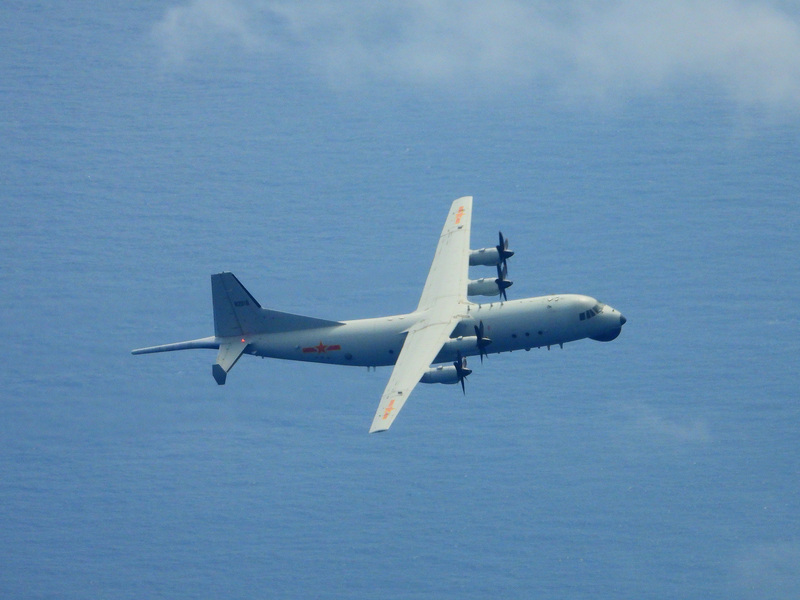 空軍司令部表示，共軍1架運8反潛機3日侵犯台灣西南防空識別區。（國防部提供）