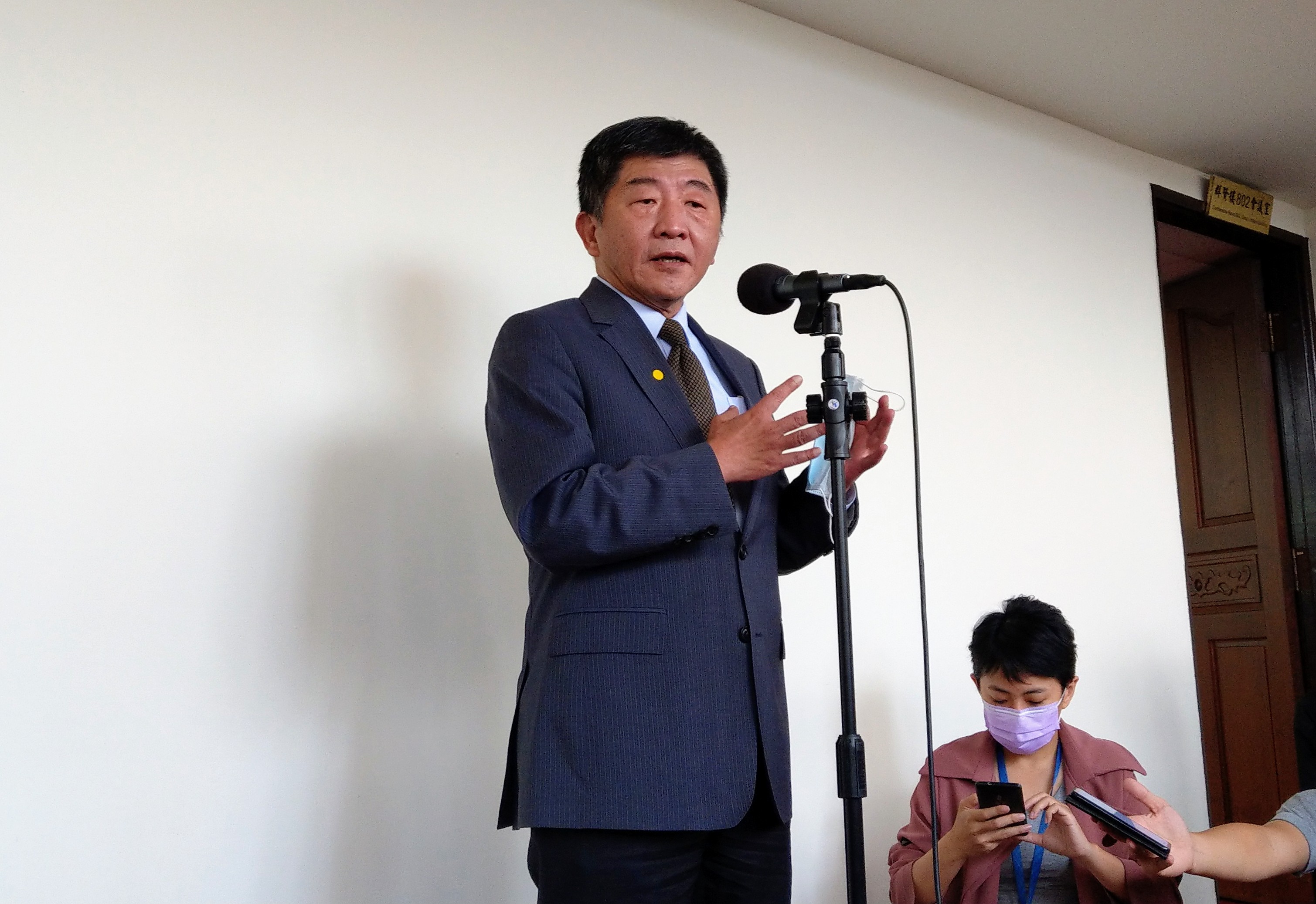 衛福部長陳時中。(劉品希 攝)