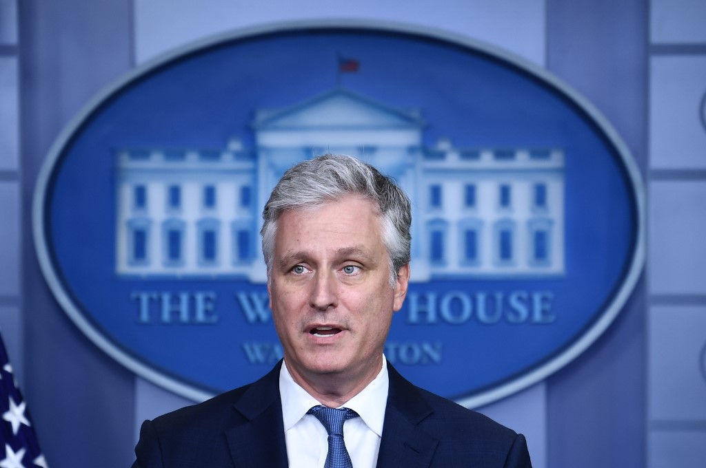 白宮國安顧問歐布萊恩(Robert O'Brien)。 (AFP)
