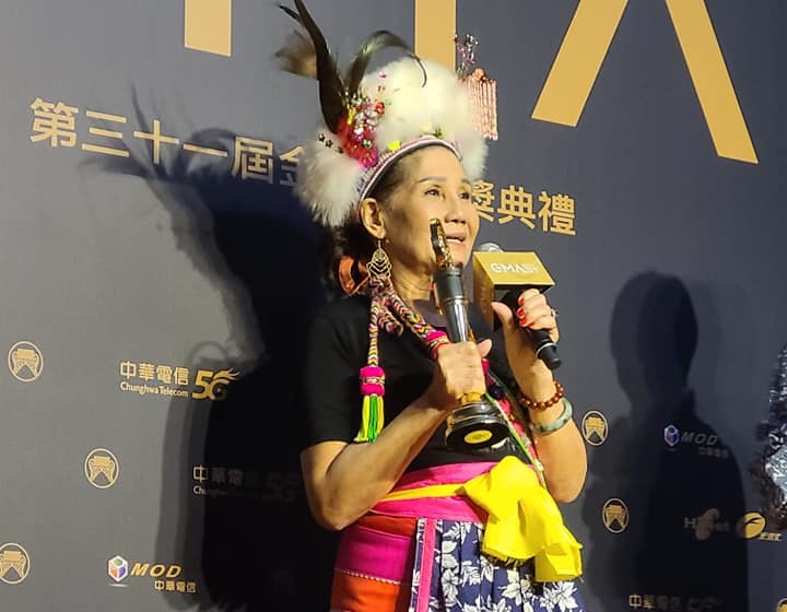 第31屆金曲獎最佳原住民語歌手獎：盧靜子。(江昭倫 攝)