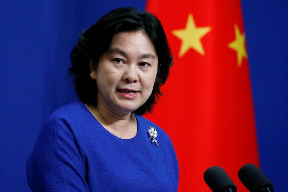 中國外交部發言人華春瑩。(路透社/達志影像)