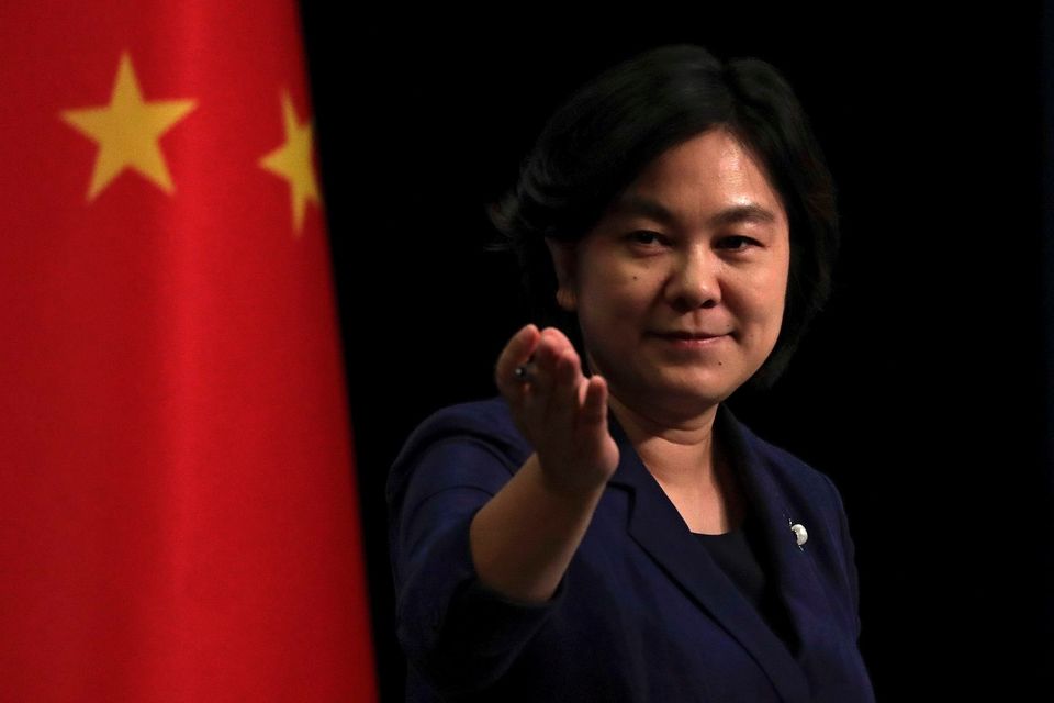 中國外交部發言人華春瑩。(美聯社/達志影像)