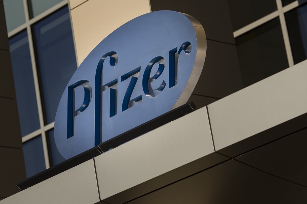 美國製藥巨頭輝瑞公司（Pfizer）。(AFP)