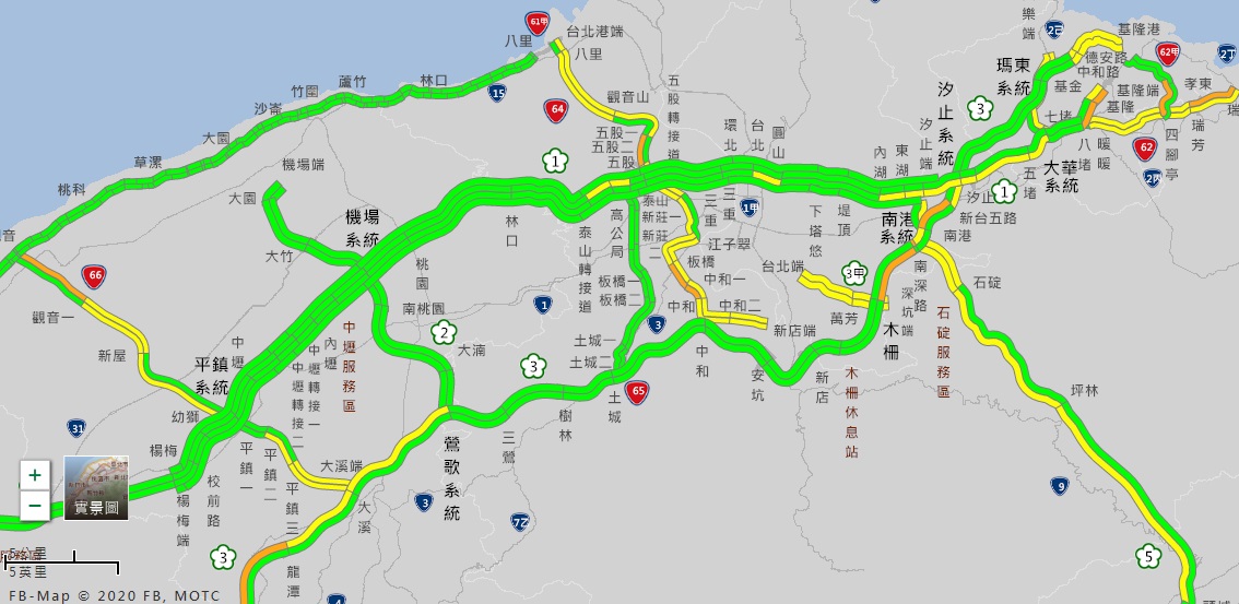 今天(9日)是國慶連續假期首日，高速公路局預測，國道六個路段行車時間約平日4至5倍；其中國五南向南港系統至坪林最塞，實際觀測，清晨國五南向塞了一個多小時，上午近8時已紓解。(圖：高公局網站)