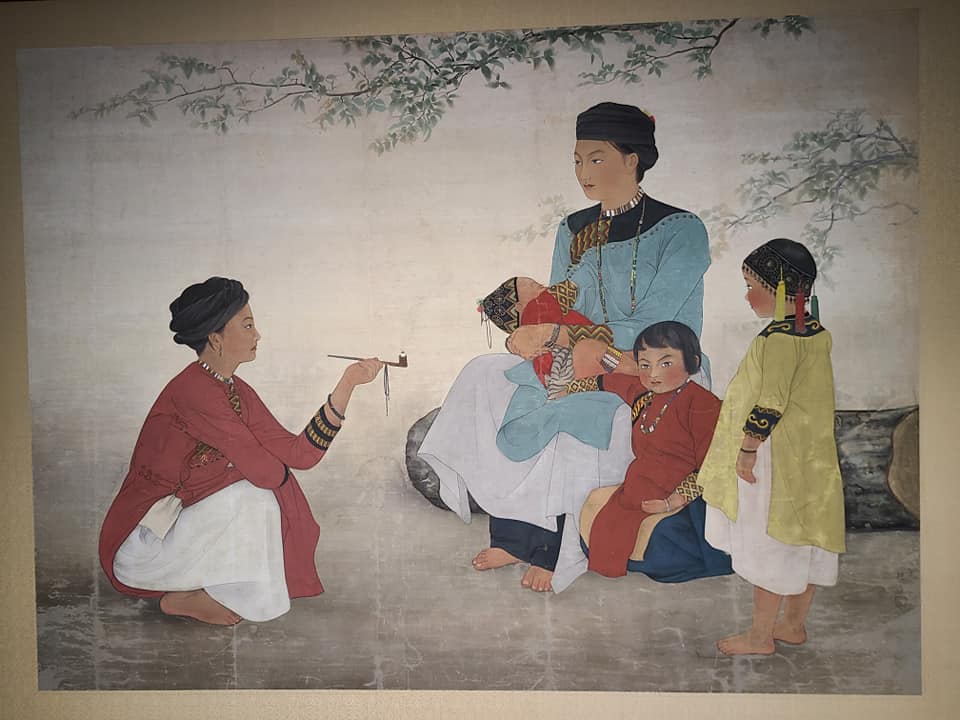 台灣前輩畫家陳進以排灣族人為主題，入選1932年新文展的大作「三地門杜之女」。(江昭倫攝)