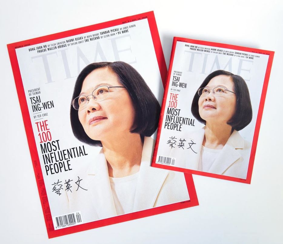 蔡英文總統入選時代雜誌百大影響力人物。(IG)
