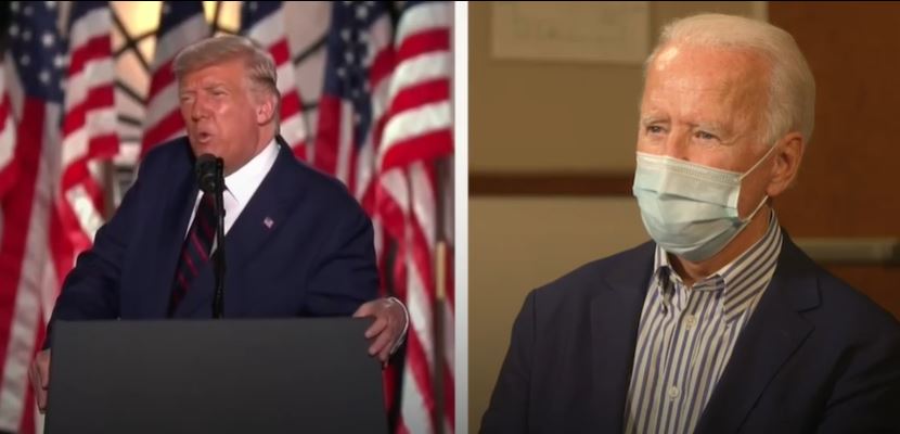 川普勤跑行程，拜登低調造勢。(joebiden@IG)