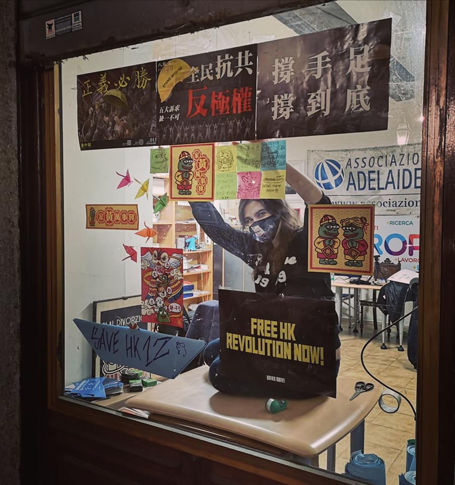 義大利政界關注香港情勢，激進黨(Partito Radicale)日前發起12日絕食活動，聲援12位逃難到台灣途中被捕的香港抗爭青年。主要成員葛拉齊亞(Patrizia De Grazia)每天在臉書更新進度。 (圖:臉書)