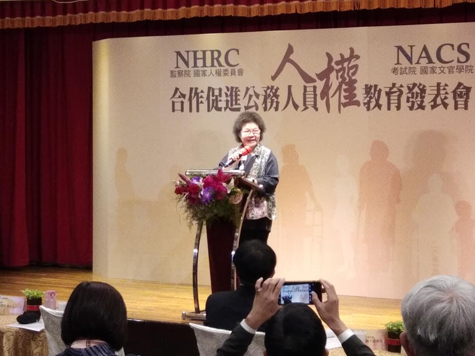 監察院長陳菊。(王韋婷攝)