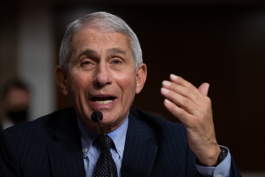 白宮最高防疫專家、美國國家過敏與傳染病研究院(NIAID)主任佛奇(Anthony Fauci) (AFP)