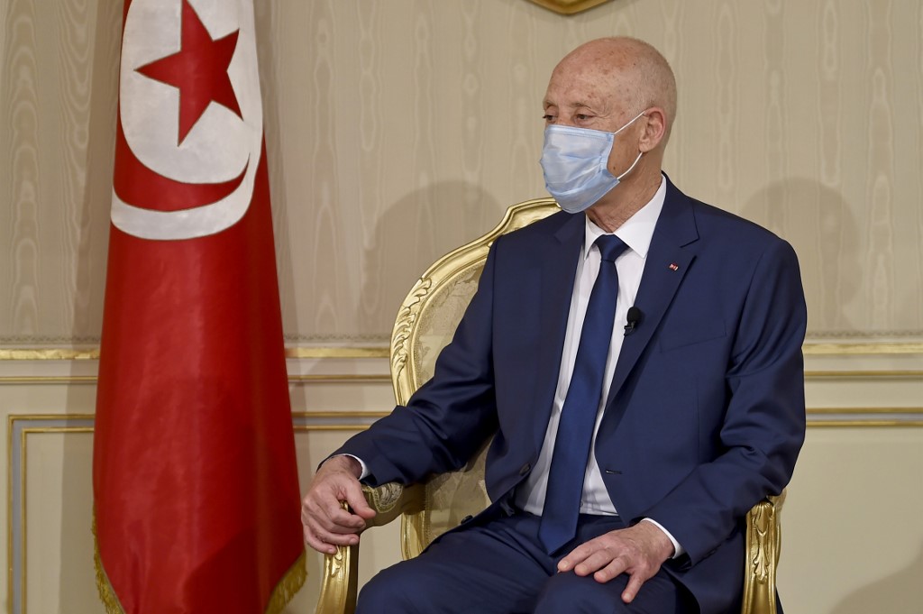 突尼西亞總統薩伊德(Kais Saied)。(資料照/AFP) 2020.10.12