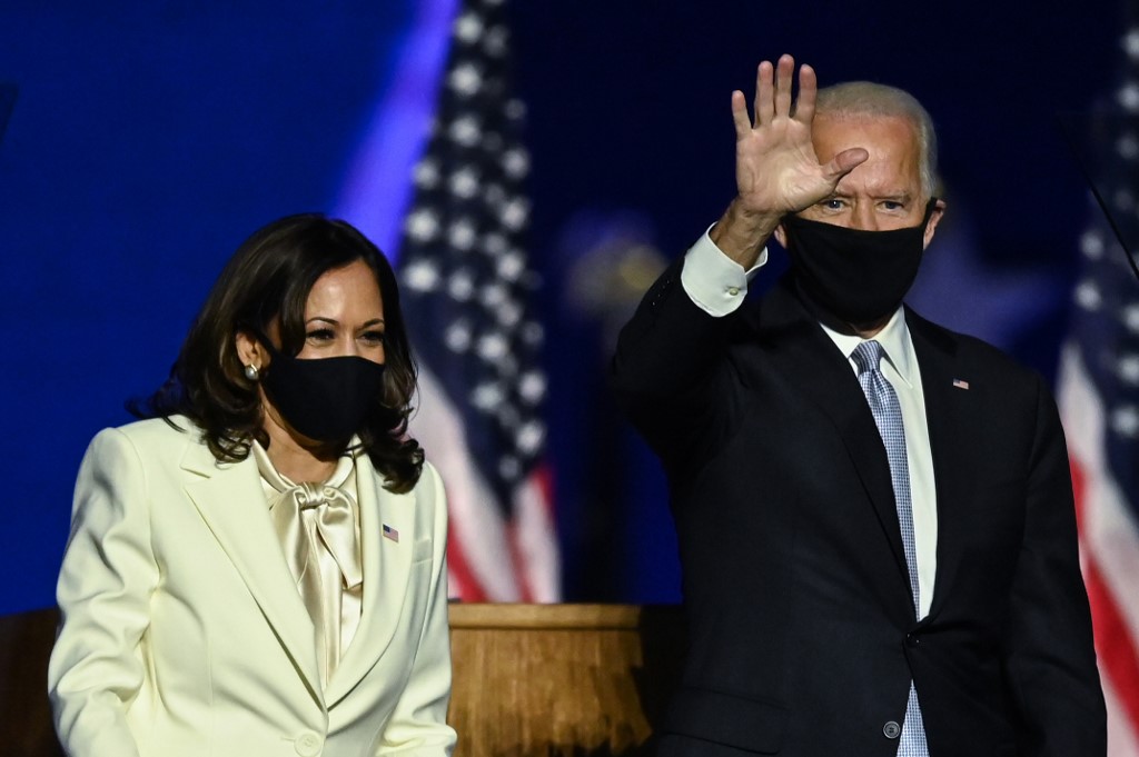 美國總統拜登(Joe Biden)與副總統賀錦麗(Kamala Harris)。 (AFP)