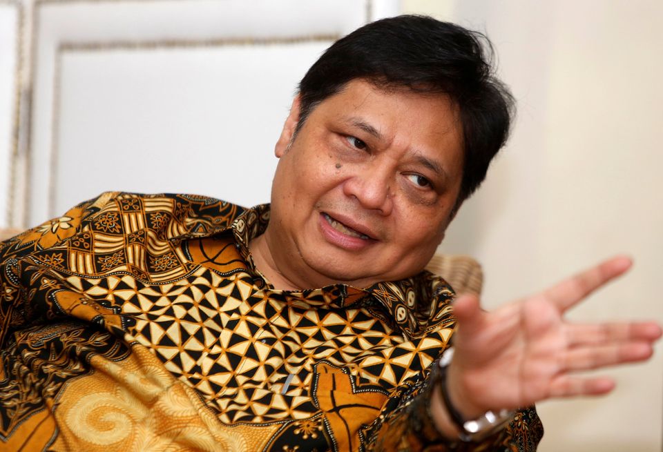 印尼經濟統籌部長艾朗嘉(Airlangga Hartarto)。(路透社/達志影像)