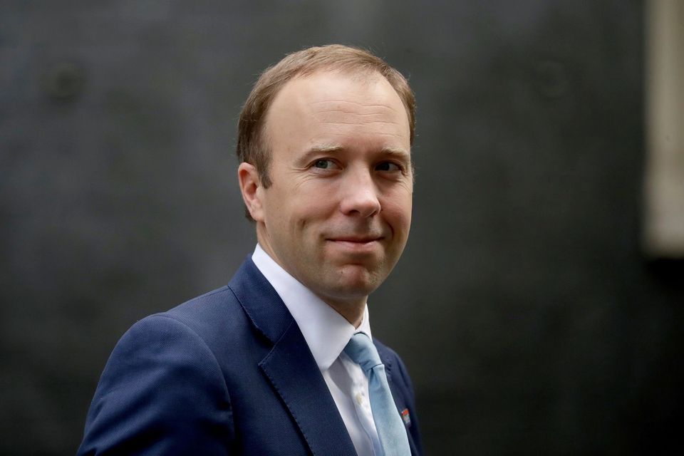 英國衛生大臣韓考克(Matt Hancock) (美聯社/達志影像)