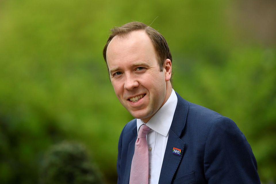 英國衛生大臣韓考克(Matt Hancock) (路透社/達志影像)