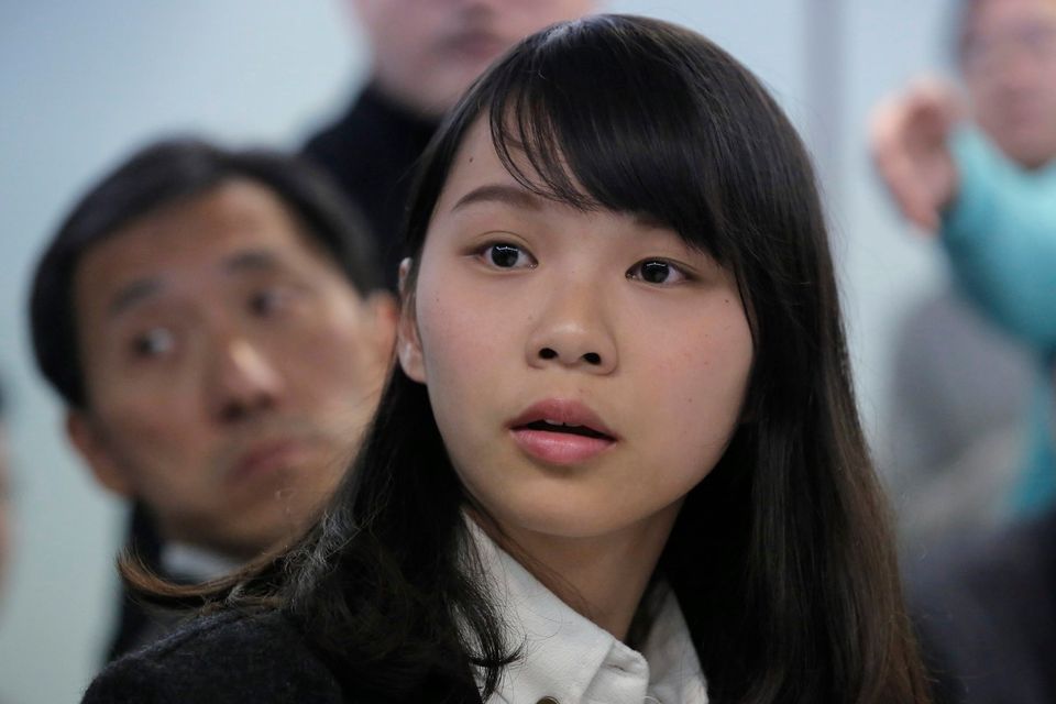 前香港眾志副秘書長周庭。 (美聯社/達志影像)