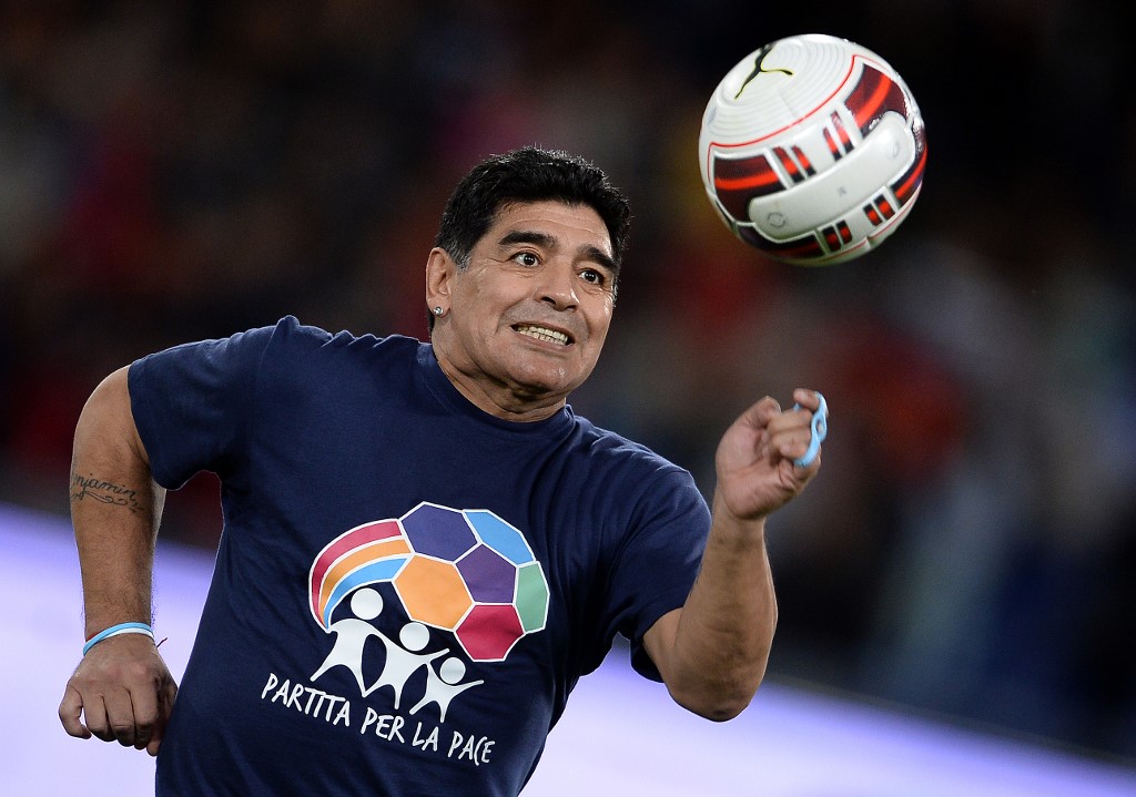 阿根廷足球傳奇人物馬拉度納(Diego Maradona)(AFP)