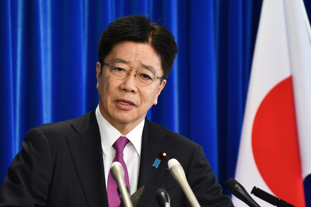 日本財務大臣加藤勝信。(AFP)